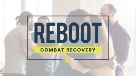 Reboot Recovery logo on image of people hugging